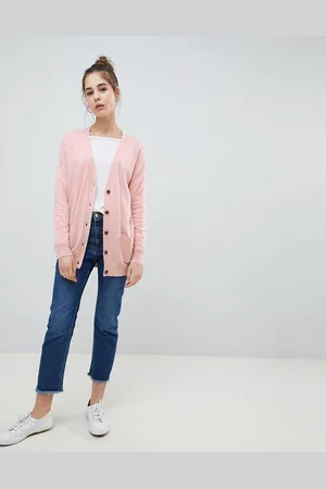 ASOS Boyfriend cardigan in fine knit