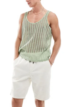 Only & Sons Pull on corduroy shorts in off