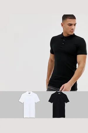 ASOS 2 pack muscle fit polo in pique save