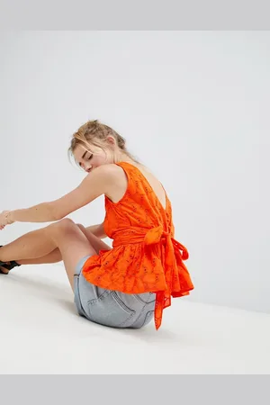 ASOS Top With Pephem In Heart Broderie
