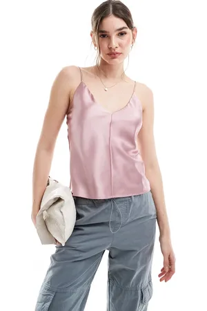 ASOS Satin v neck cami top in print