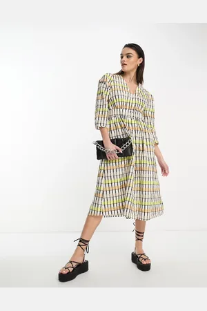Object Smock midi dress in tile print