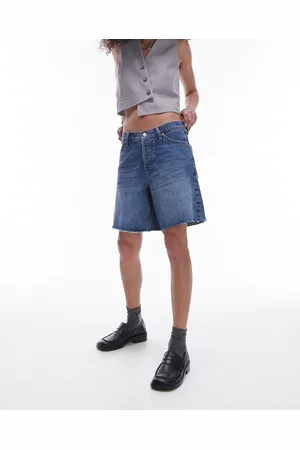 Topshop Denim loose jorts in mid