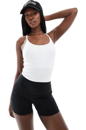ASOS Icon soft touch yoga cami crop top with inner bra in