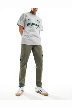 ASOS Tapered cargo pants in olive