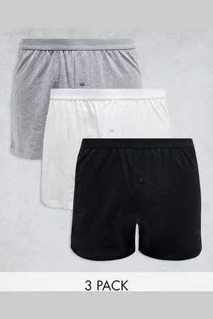 ASOS 3 pack jersey boxers in multiple colors