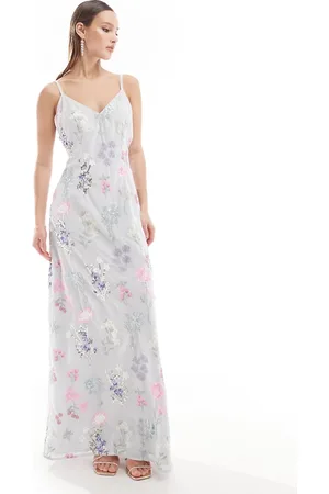 Maya Deluxe Premium embroidery cami maxi dress in floral