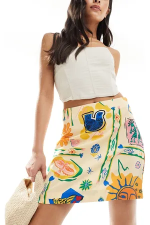 Object Mini skirt in painted print