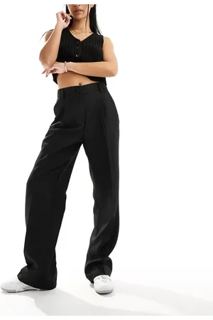 Noisy May High rise wide leg tailored pants in