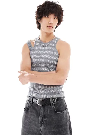 COLLUSION Wavy knit tank top in