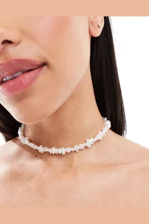 ASOS Choker necklace with faux chipping and pearl design