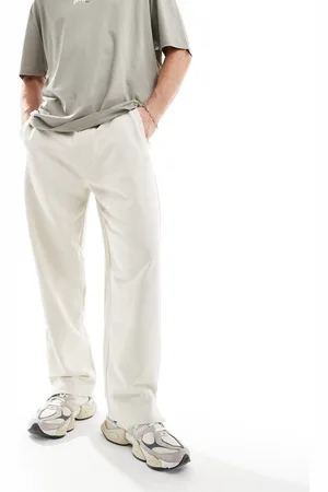 Pull&Bear Wide leg sweatpants in ecru