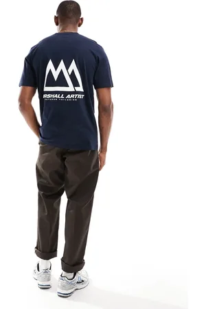 Marshall Artist Mountain back print T-shirt in navy