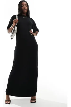 Fashionkilla Bow detail maxi T-shirt dress in