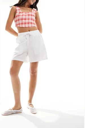 JJXX Linen blend pull-on shorts in