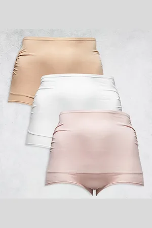 Lindex Maternity 3 pack high waist briefs in black and beige