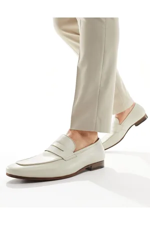 WALK LONDON Capri Saddle Loafers In Off Leather