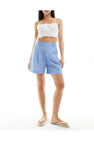 Stradivarius Linen mix shorts in