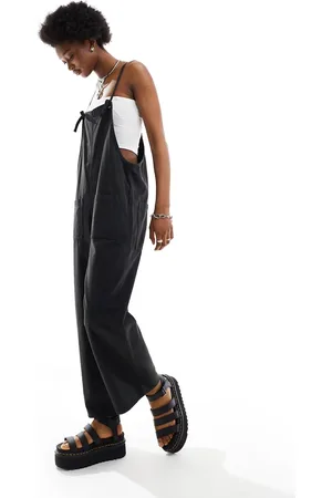 Monki Lightweight denim overalls in