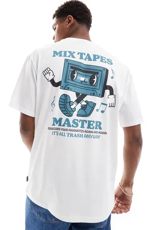 Only & Sons Super oversized T-shirt with mix tapes back print in