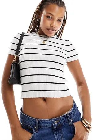 ASOS Knit baby fit T-shirt in stripe
