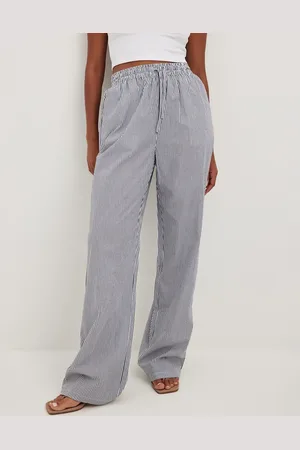 NA-KD Striped drawstring pants in
