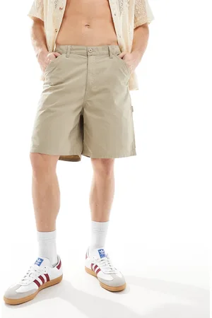JACK & JONES Loose carpenter shorts in off white