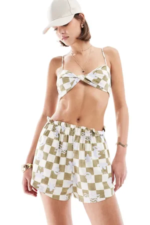 ASOS Pull on shorts in checkerboard scribble print - part of a set