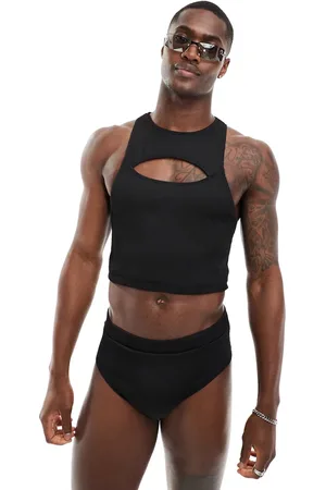 Reclaimed Swim top in rib