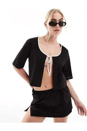 SNDYS Contrast tie detail top in - part of a set