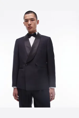Topman Premium slim wool-rich tux suit jacket in