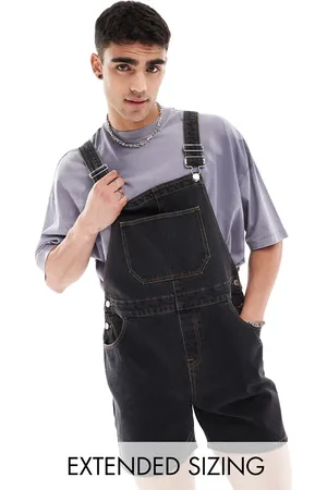 ASOS Short length denim overalls in
