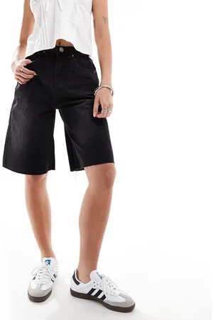 Daisy Street Relaxed denim jorts in washed