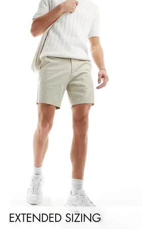 ASOS Skinny chino shorts in stone