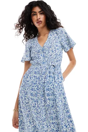 & OTHER STORIES Flutter sleeve midi dress in floral print
