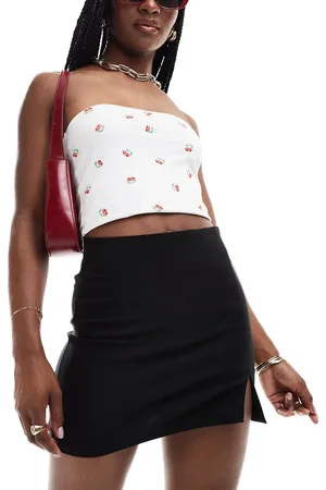 ASOS Bengaline mini skirt with split detail in