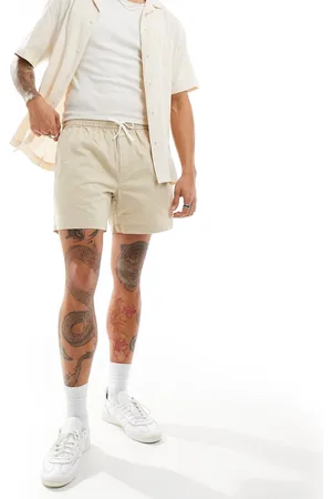 Weekday Olsen regular fit shorts in beige