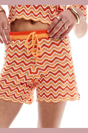 Noisy May High waisted knit shorts in wave - part of a set