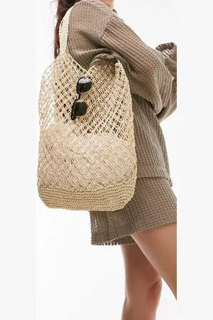 Topshop Jade crochet tote bag in