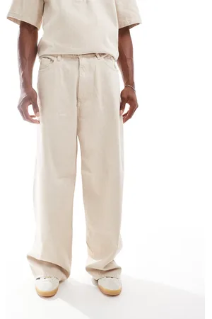 Weekday Astro heavyweight linen pants in beige