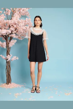 Sister Jane 2-in-1 jacquard tulle mini dress in
