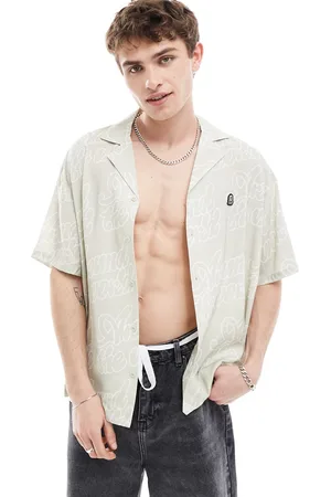 Dr Denim Madi short sleeve relaxed fit summer shirt in graphic print