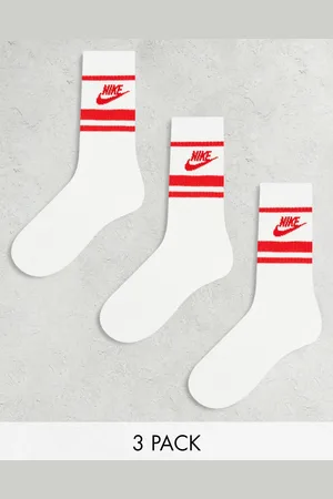 Nike Nike Everyday Essential 3 pack ankle socks in and red