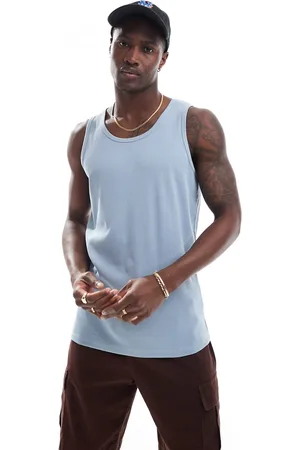 Brave Soul Ribbed classic tank in steel