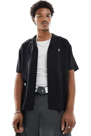 Dr Denim Madi short sleeve relaxed fit resort collar shirt in