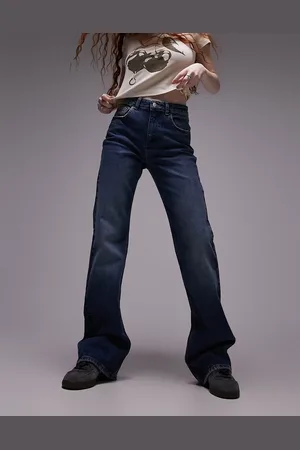 Topshop Mid rise relaxed flare jeans in billionaire