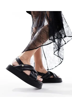 WALK LONDON Geneva Padded Sandals In Leather