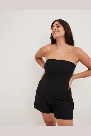 NA-KD Bandeau jersey romper in