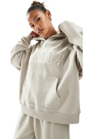 Kaiia Logo oversized hoodie in stone - part of a set