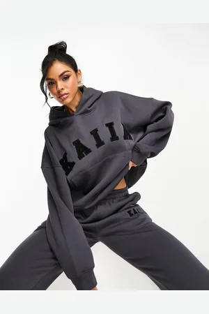 Kaiia Logo oversized hoodie in dark - part of a set